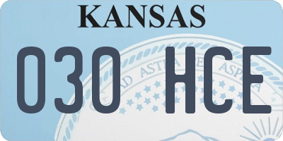 KS license plate 030HCE