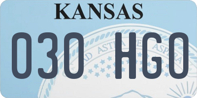 KS license plate 030HGO