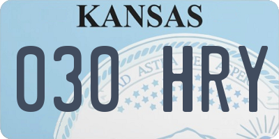 KS license plate 030HRY