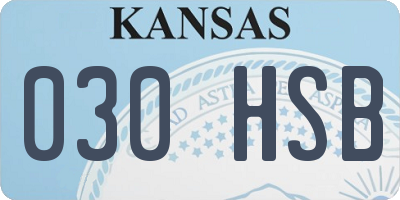 KS license plate 030HSB