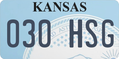 KS license plate 030HSG