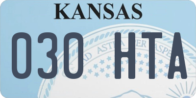 KS license plate 030HTA