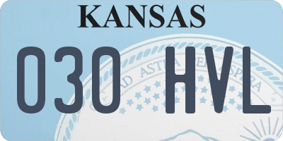 KS license plate 030HVL
