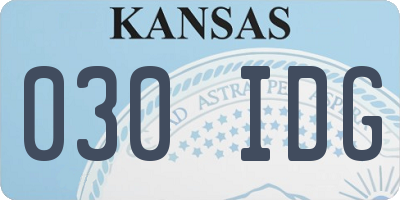 KS license plate 030IDG