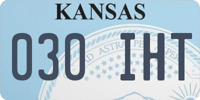 KS license plate 030IHT