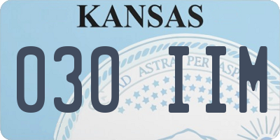 KS license plate 030IIM