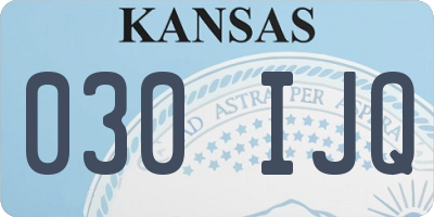 KS license plate 030IJQ
