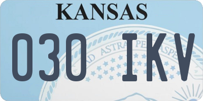 KS license plate 030IKV