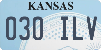 KS license plate 030ILV