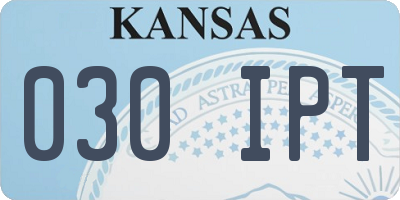 KS license plate 030IPT