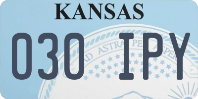 KS license plate 030IPY