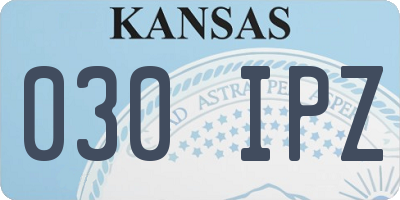 KS license plate 030IPZ