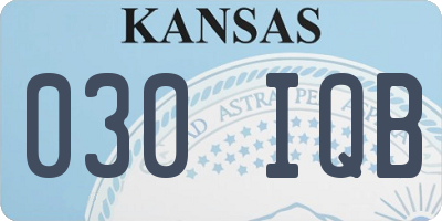 KS license plate 030IQB