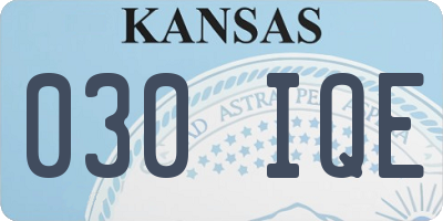KS license plate 030IQE