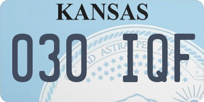 KS license plate 030IQF