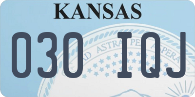 KS license plate 030IQJ
