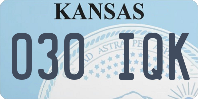 KS license plate 030IQK