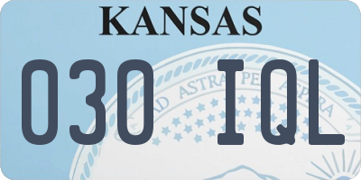 KS license plate 030IQL