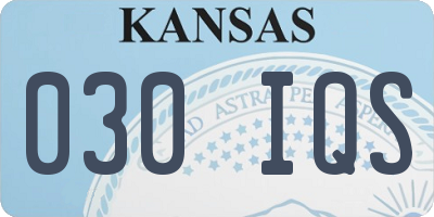 KS license plate 030IQS