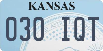 KS license plate 030IQT