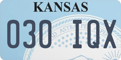 KS license plate 030IQX