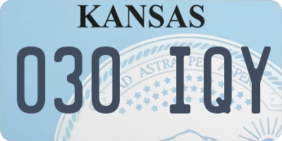 KS license plate 030IQY
