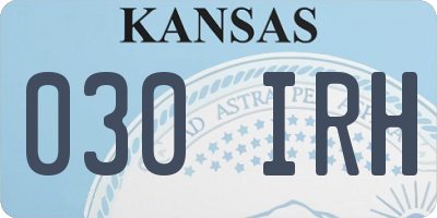 KS license plate 030IRH