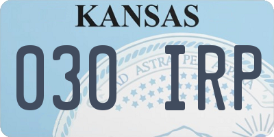 KS license plate 030IRP