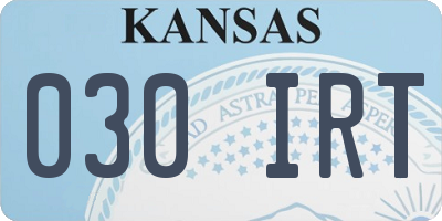 KS license plate 030IRT