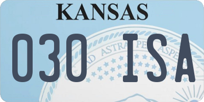 KS license plate 030ISA