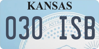 KS license plate 030ISB