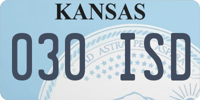 KS license plate 030ISD