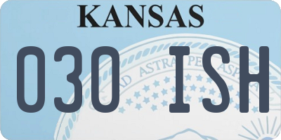 KS license plate 030ISH