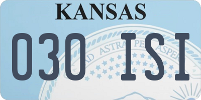 KS license plate 030ISI