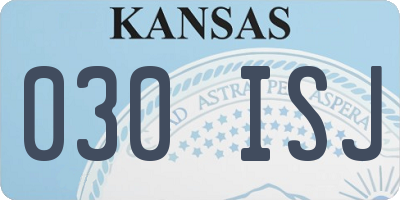 KS license plate 030ISJ