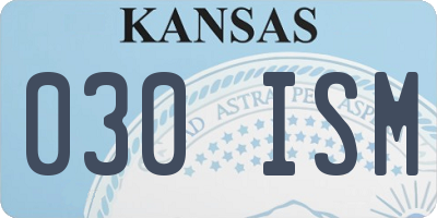 KS license plate 030ISM