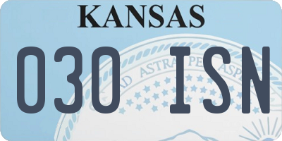 KS license plate 030ISN