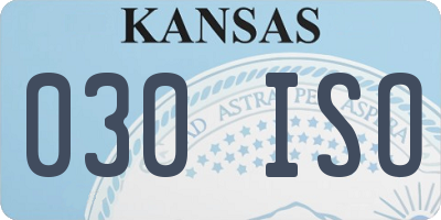 KS license plate 030ISO