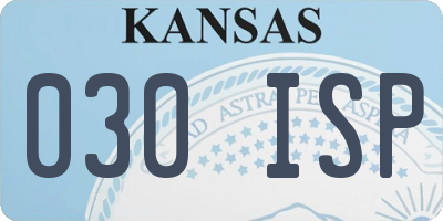 KS license plate 030ISP