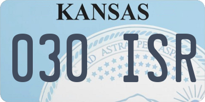 KS license plate 030ISR
