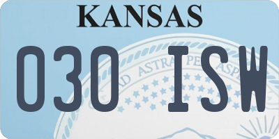 KS license plate 030ISW