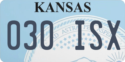 KS license plate 030ISX