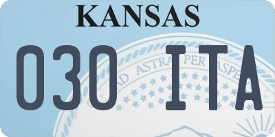KS license plate 030ITA