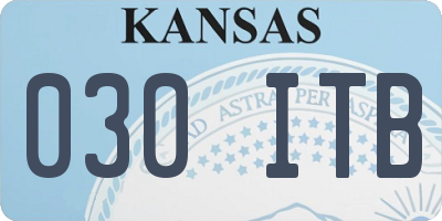 KS license plate 030ITB