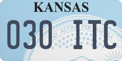 KS license plate 030ITC