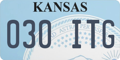 KS license plate 030ITG