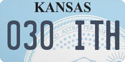 KS license plate 030ITH