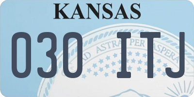 KS license plate 030ITJ