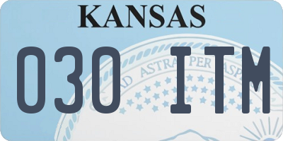 KS license plate 030ITM