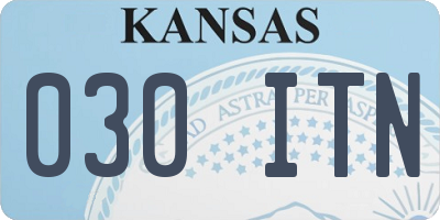 KS license plate 030ITN